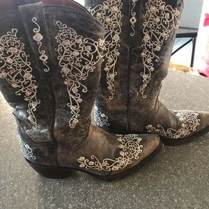 Corky’s Leather Cowboy Boots, Size 10